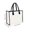 Casual Striped Canvas Tote Bag for Daily Use