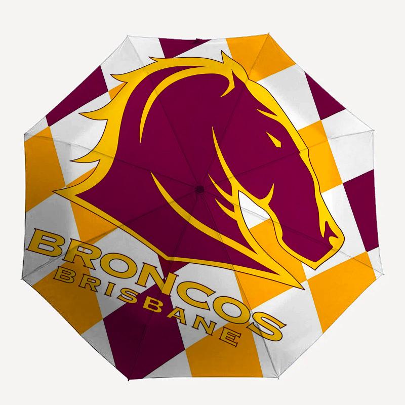 Broncos, Brisbane Automatic Opening and Closing, 8 rib Structure Portable Umbrella, Suitable for Men and Women in All Seasons  Perfect Gift