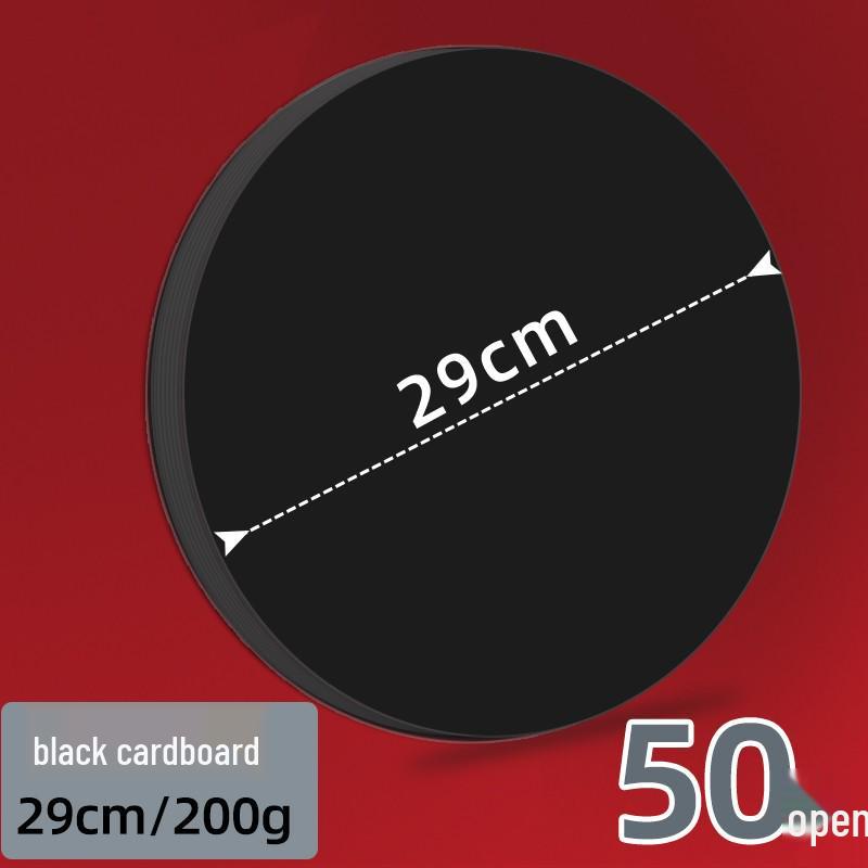 Двусторонняя черно-белая круглая крафтовая бумага для рисования.