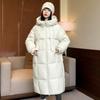 Большая стеганая утолщенная хлопковая одежда для женщин, зима 2024, новая модная свободная длинная куртка из хлопка до колена