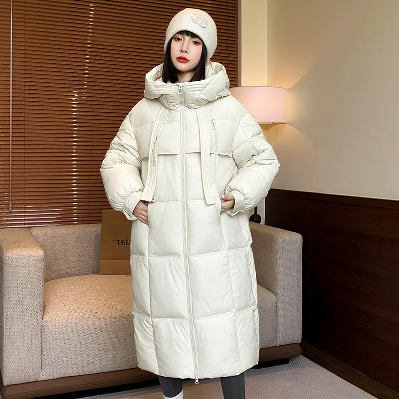 Утепленная одежда женская средняя и длинная корейская версия большого размера свободная и утолщенная модная интернет-знаменитость стеганая одежда длинная стеганая куртка