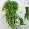 90 СМ Искусственный Папоротник Лоза Устойчивый к УФ-излучению Домашний Свадебный Настенный Гобелен Искусственная Зелень Свисающий Плющ Растения Крытый Открытый Сад Украшение Двора Фото Реквизит