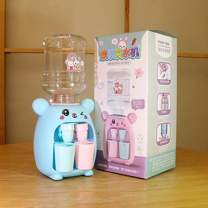 Мини-диспенсер для воды для детей, подарок, милая холодная/теплая вода, сок, молоко, питьевой фонтанчик, имитация мультяшной свиньи, кухонная игрушка