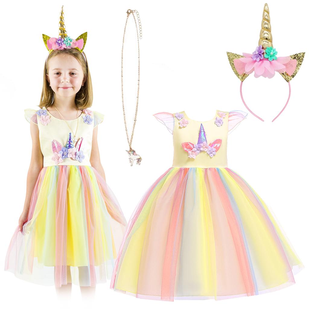 Costume for a fancy dress party, unicorn dress, Pegasus dress, fairy tale characters, size 130. Costume for a girl, unicorn outfit, size 130.
