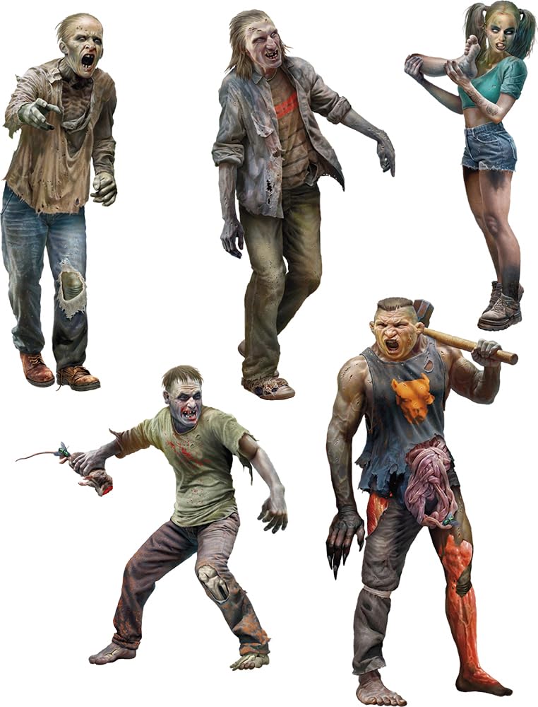 Master Box Zombieland Series 4 Male Zombies 1 Female Zombie Plastic Model MB35242 1/35 + (People)