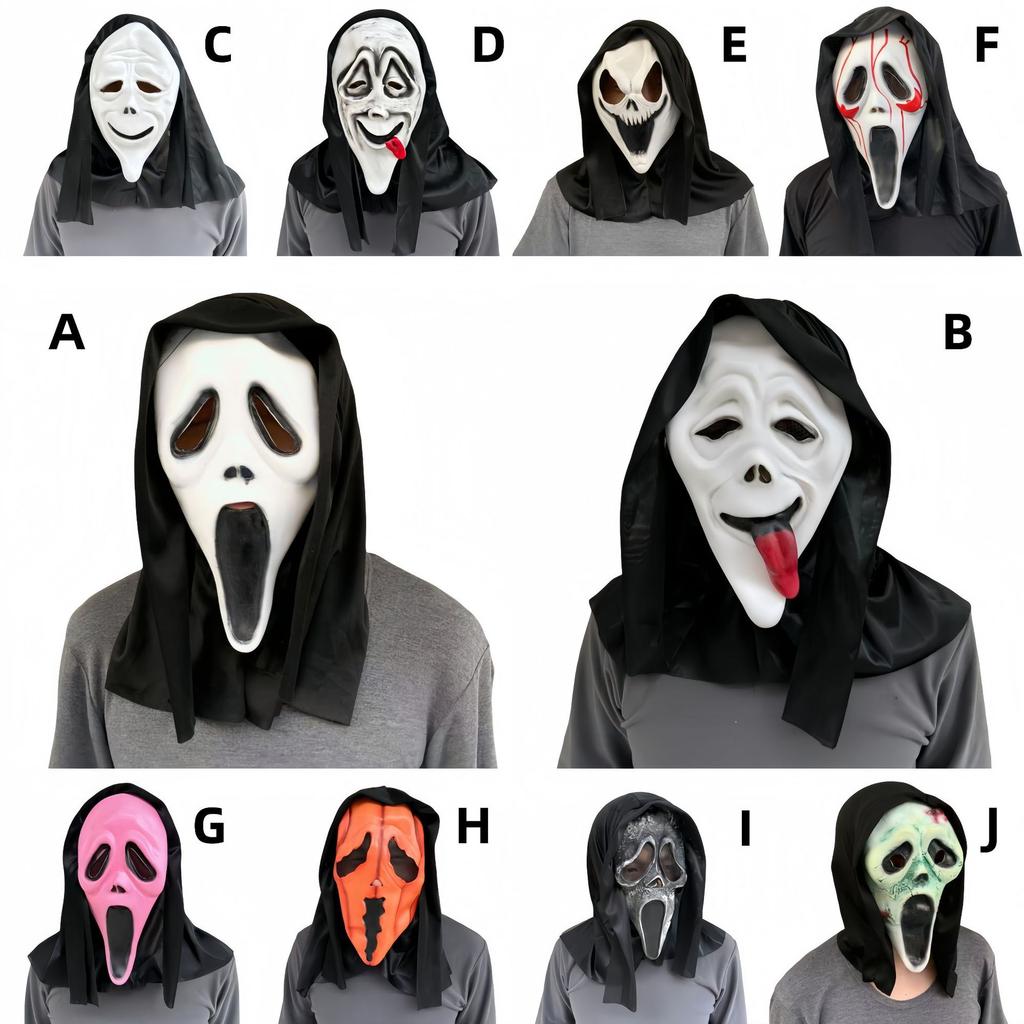The internet sensation screamed in shock6Horror Mask Headgear Halloween Costume Party Masquerade Skull Ghost Face Ghost