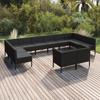 Day and Night - Day and Night Garden Furniture Set 12 Pieces and Black Synthetic Rattan Cushions