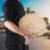 Manual Straw Hand Fans Decorative Fans Hand-woven Palm Leaf Hand Fan Summer Cooling Mosquito Repellent Handmade Straw Fan Chinese Style