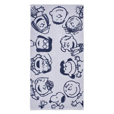 Полотенце банное Nishikawa Snoopy 60X120см Стираемый хлопок Мягкое с некрученой пряжей Марлевая ткань из некрученой пряжи Друзья PEANUTS GANG Сделано в Японии