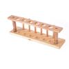 6 Holes Lab Wooden Test Tube Storage Holder Bracket Rack With Stand Sticks