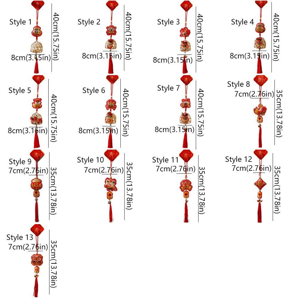 Creative Spring Festival Decoration Pendant Reusable New Year Ornaments Red Lantern String Home