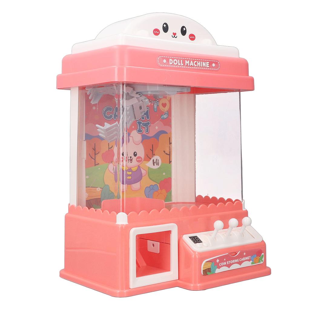 Электрическая кукольная машина с функцией звукового хронометража, монетоприемник, маленькая машина для захвата когтей для семьи