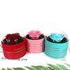 Valentine's Day Circular Jewelry Box Romantic Plastic Birthday Party Rose Decorative Eternal Flower Unique Gift Accessories