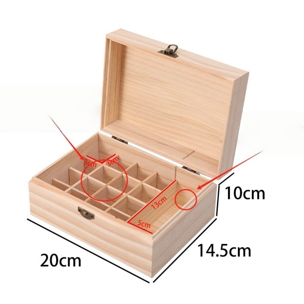 Durable Essential Oil Storage Box Wooden Essential Oil Organizer Aromatherapy Container Travel Use