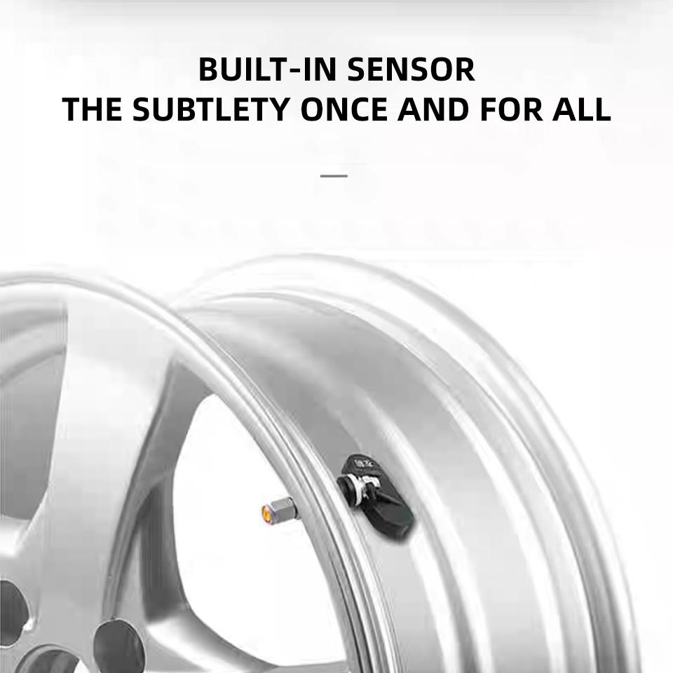 E-ACE K46 Universal TPMS Wireless Car Tire Pressure 4 Sensors Display Solar Intelligent Tyre Pressure Auto Alarm Monitor System