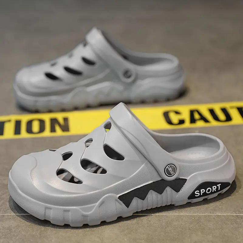 Дырчатые туфли Уличная платформа Дизайнерская Роскошные Оригинальные ПВХ шлепанцы для мужчин Забавные шлепки 2025 Маскулино Тренд Сандалии Мужские