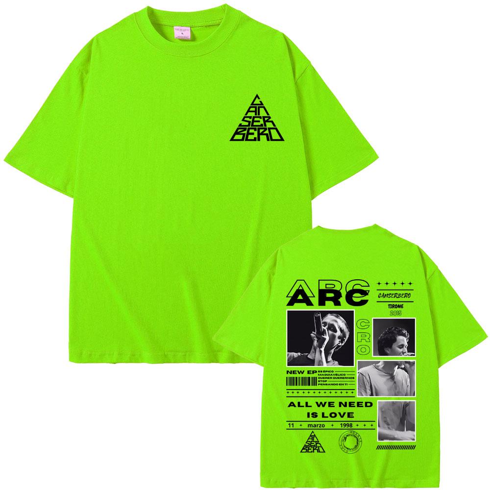 Горячая Распродажа Рэпер Canserbero Все, что нам нужно, это любовь Графическая футболка Muerte Vida Футболки Мужчины Женщины Хип-хоп Мода Футболка Оверсайз