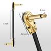 Copper Core Guitar Instrument Cable Flat Design Right-angle Plug Cable  Instrument Accessories