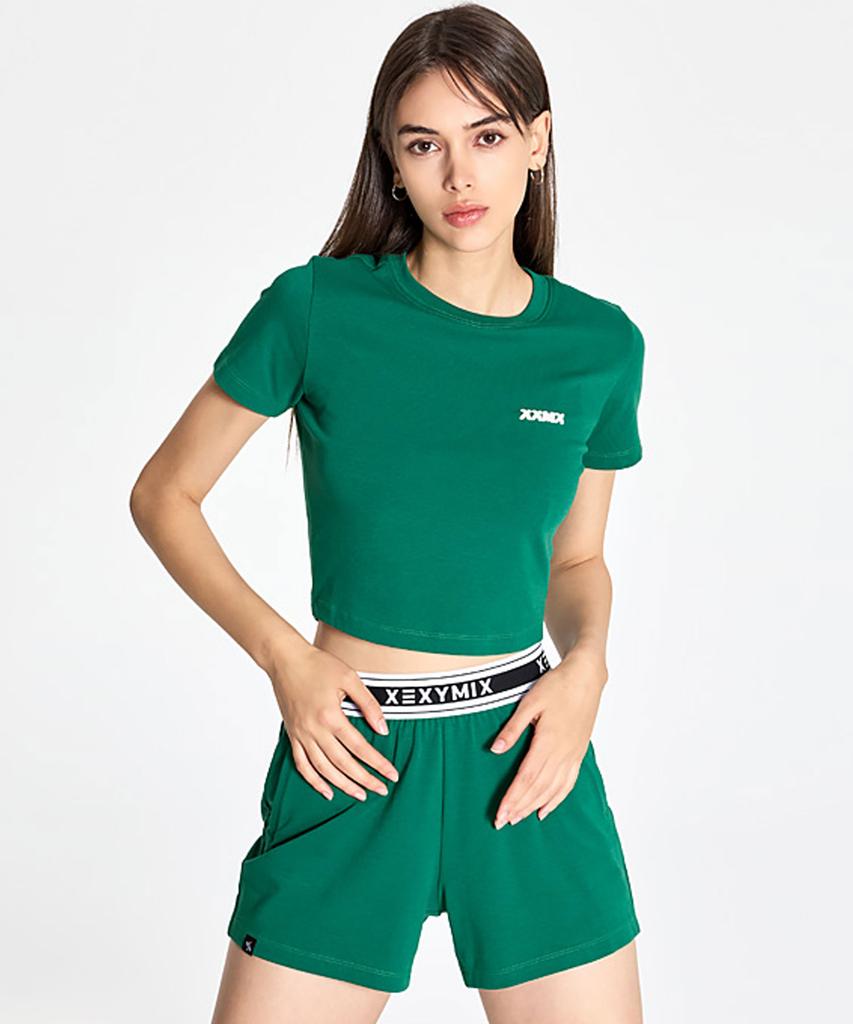 XEXYMIX Ежедневная укороченная футболка Eden Green Xwfst10H2