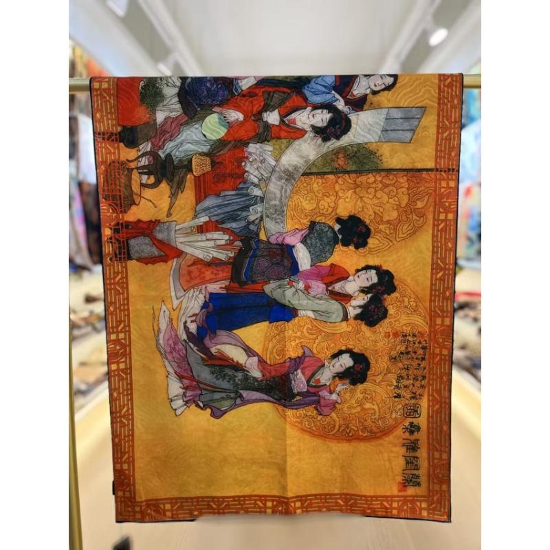 Silk Scarf for Women In Autumn and Winter Warm Fashion Long Scarf for Women In Fashion Imitation Cloud Sausage Flower Radish Scarf for Women