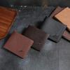 Men's Short Frosted Leather Wallet, Multi-Slot Coin Pocket Photo Holder Small Men's Wallet