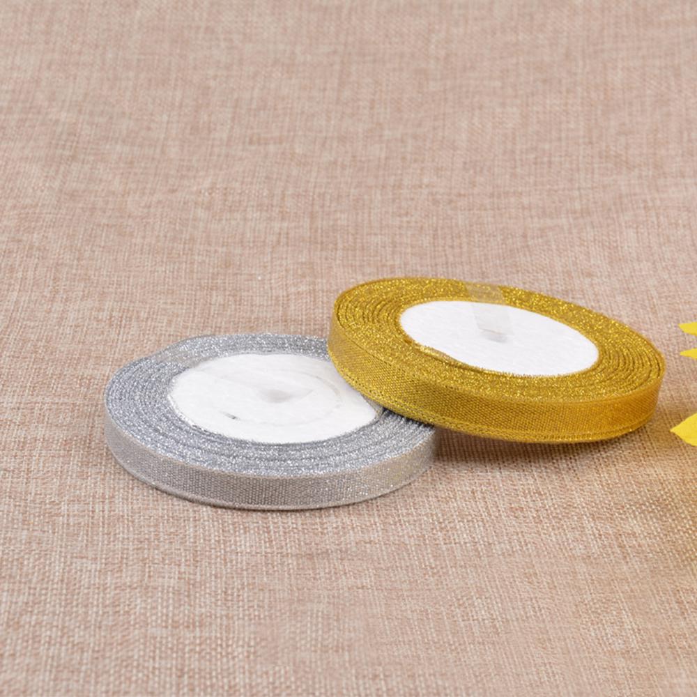 1 шт. золото/серебро шелковая атласная органза блестящая лента 0,6-5 см луковый пояс для свадебного торта подарочная упаковка