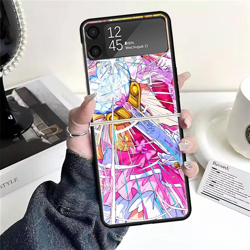 Чехлы Аниме Pretty Cure для Samsung Galaxy Z Flip 4 5 6 7 3 Z Flip7 Flip6 Flip4 Flip5 Flip3 5G Жесткий противоударный чехол Fundas