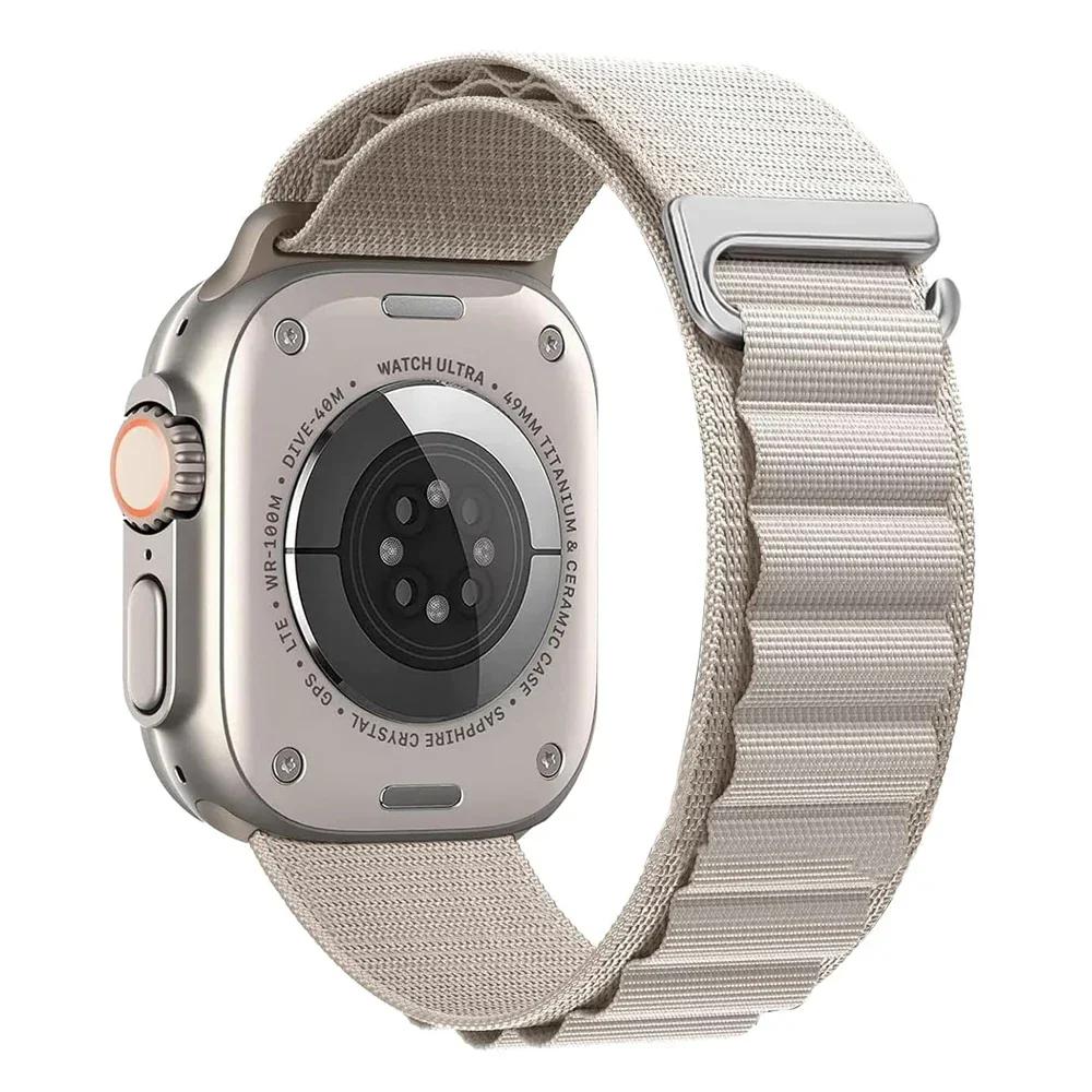 Ремешок Alpine Loop для Apple Watch Ultra 3 Ремешок 49 мм 11 10 9 8 7 46 мм 42 мм 45 мм 41 мм Нейлоновый Спортивный Браслет iWatch 6 5 SE 44 мм Ремень