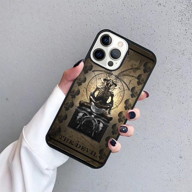 Карты Таро Дьявол Чехол-ракушка для iPhone 17 Air 15 16e 14 13 12 Pro Max 11 Pro Max Plus Чехол для телефона