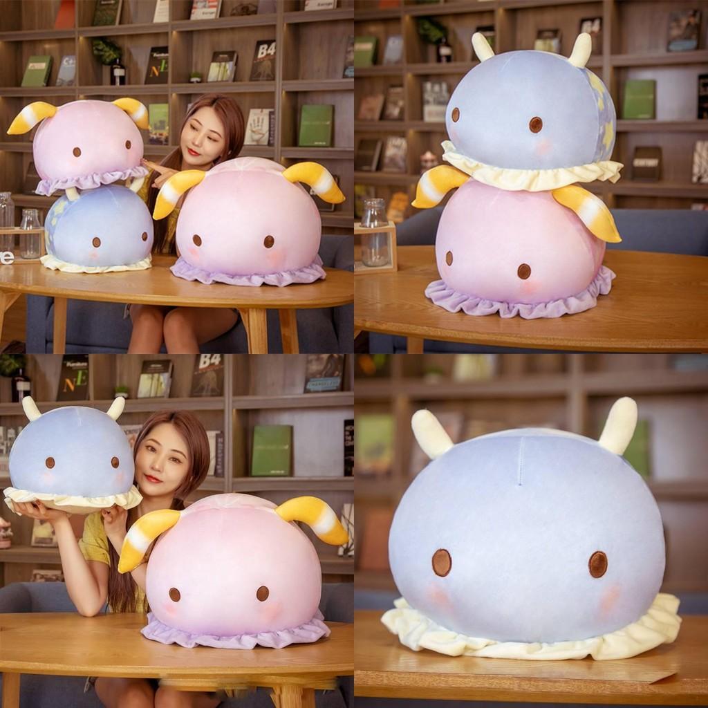 Сине-розовый плюшевый ламантин, мягкая игрушка, кукла-животное, сувенир, украшение для комнаты, для детей