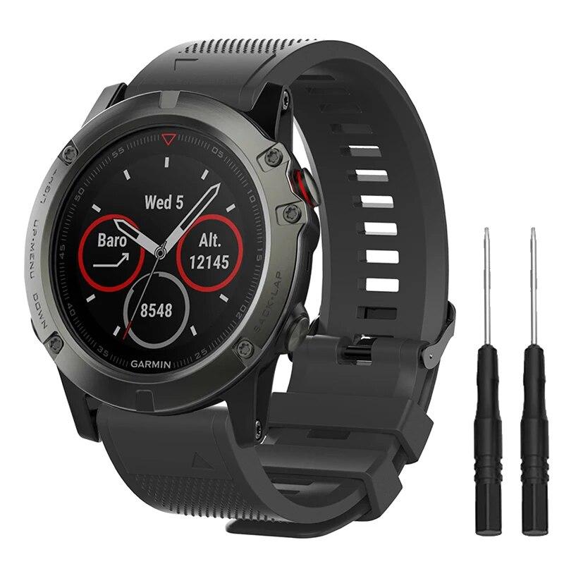Быстросъемный ремешок для Garmin Fenix ​​3 5 5X 5S Plus 6 6X 6S Pro 7 7S 7X 945, ремешок для умных часов 26, 22, 20 мм, силиконовый браслет