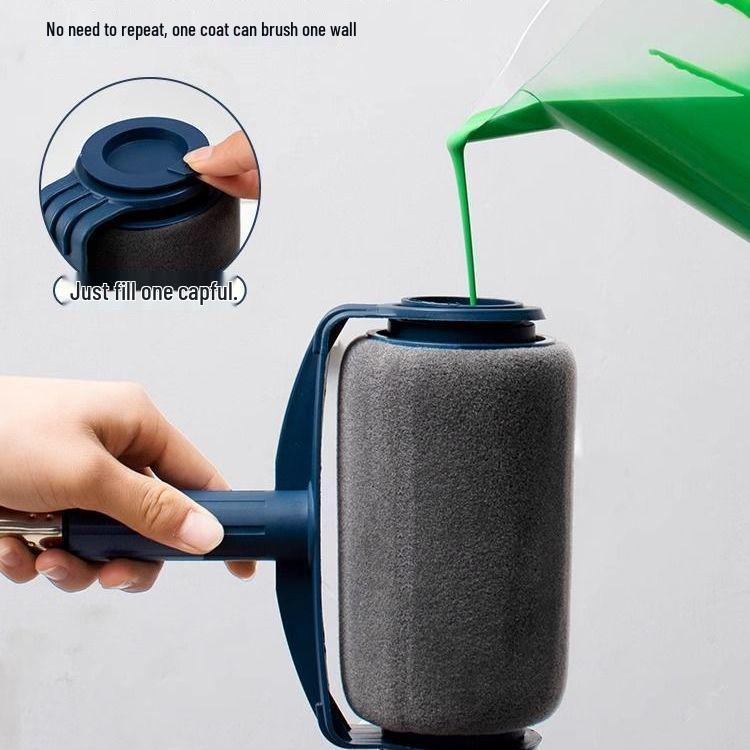 Телескопическая кисть-валик для покраски стен - Точное покрытие без мертвых зон с щетиной из тонкого волокна для бытовой покраски.