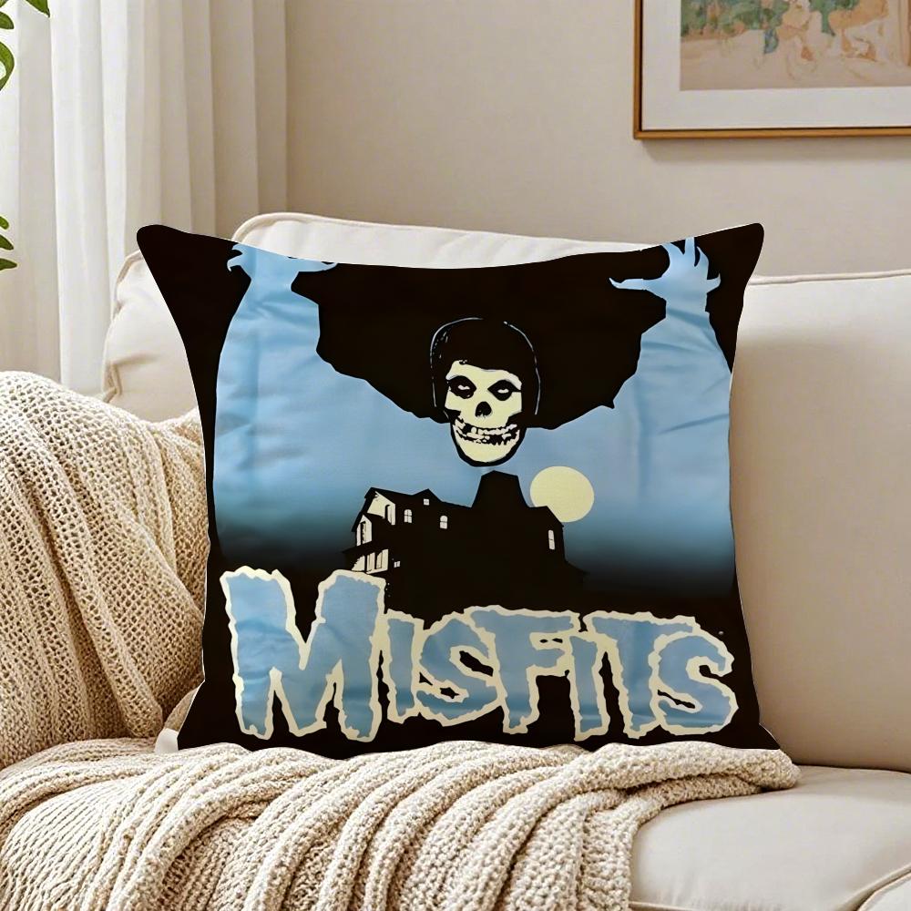 band punk TThe MMisfits Cushion Cover Pillowcase Antidustmite living Room Sofa Decor Cushion Room