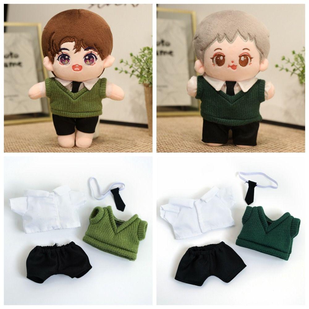 Knitted Sweater 20cm Dolls Overalls DIY Gift Toys Plush Doll's Clothing  Collection Gift