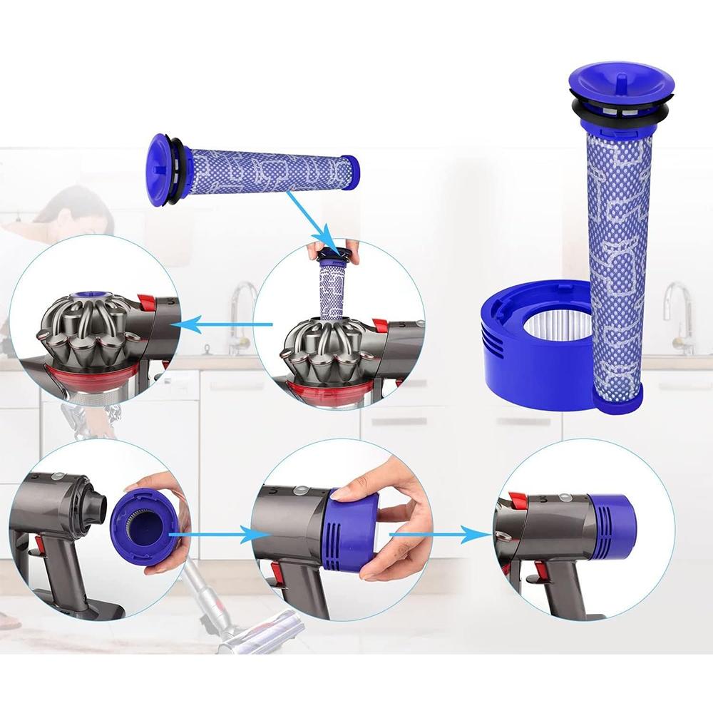 Фильтры HEPA и предварительные фильтры для беспроводных пылесосов Dyson V7 V8 Absolute Animal Motorhead, запасная часть