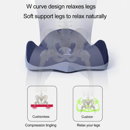 Эргономичная подушка для ягодиц, подушка для сиденья при геморрое, U-образная, для уменьшения давления на копчик, поддержка из пеноматериала с эффектом памяти