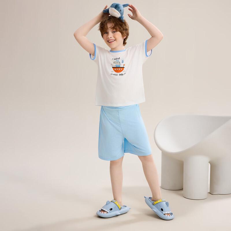ASK JUNIOR Boys' Lightweight Modal T-Shirt & Shorts Pajama Set