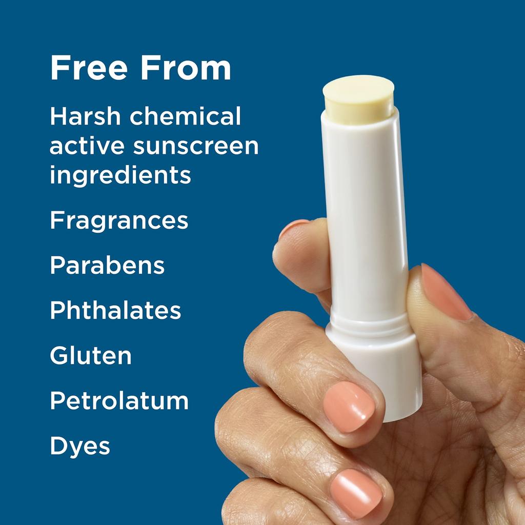 Blue Lizard Australian Sunscreen Минеральный солнцезащитный бальзам для губ, SPF 15, Натуральный кокос, 3,8 г (0,13 унции)