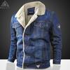 Джинсовая куртка Мужская зимняя шерстяная подкладка для сохранения тепла Мужская куртка Пуховая джинсовая куртка Мужская