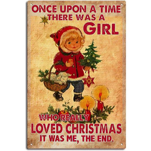 Vintage Merry Christmas Metal Tin Sign Rustic Wall Art Plaque for Home Cafe Garden Bar Club Man Cave Perfect Holiday Decor