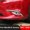 Хромированная накладка на противотуманную фару для Mazda 6 Atenza 2017 2018, декоративные накладки на передние противотуманные фары, наружные аксессуары