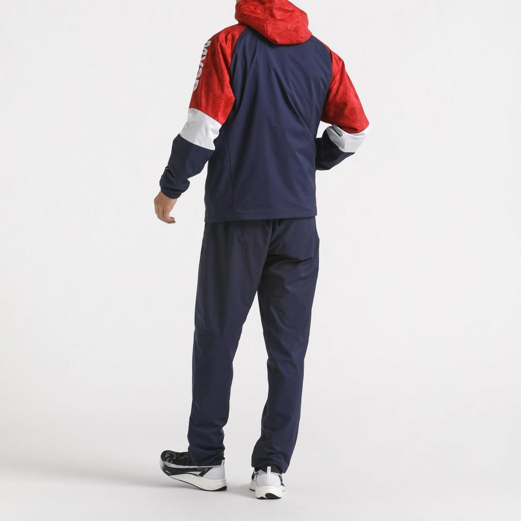 Windbreaker Descente HEATNAVI Tapered Pants Water Repellent Training Running NV L [Move Sports]