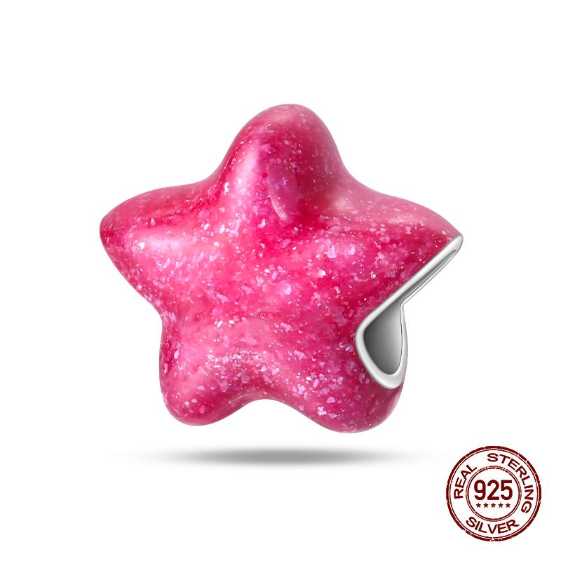 100% стерлингового серебра 925 пробы модные принцессы розовые банты подвески бусины подходят 925 оригинальные браслеты DIY ювелирные изделия подарки на годовщину