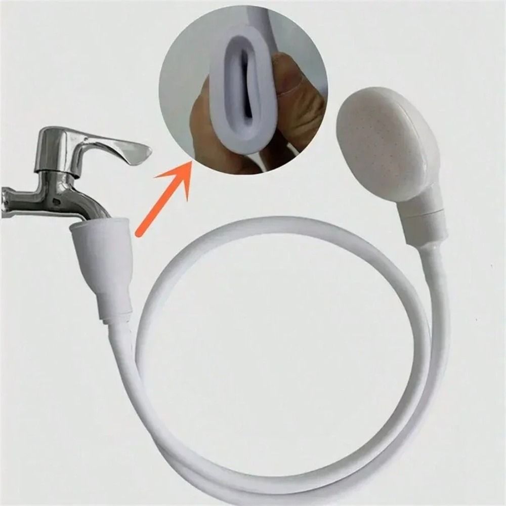 Rubber Hose Shower Head Quick Connect Handheld Shower Simple Design Universal Sink Spray Sink Wash