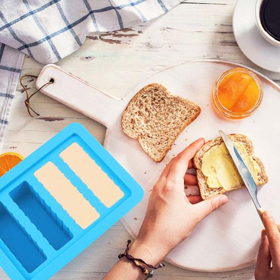 Силиконовая форма для масла с крышкой, пищевая антипригарная форма для шоколада и трав