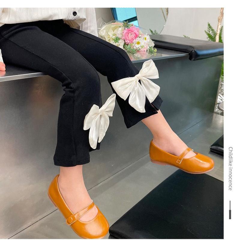 Детские расклешенные брюки для девочек, Новое поступление, детские повседневные хлопковые леггинсы для детей от 2 до 8 лет, детские осенние школьные брюки для маленьких девочек