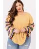Azura Exchange Striped Bell Sleeve Plus Size Top