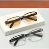 Retro Reading Glasses Women  HD Presbyopia Glasses +1.0 To +4.0 Eyeglasses Brown and Transparent Lenses Half Frame Eyeware