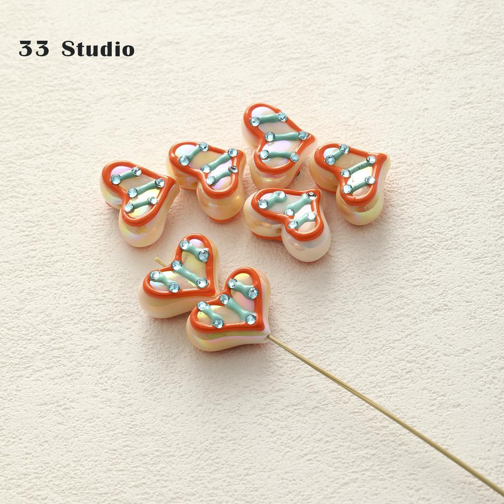 Тяжелая специальная дрель, бусины с ручной росписью, аксессуары «сделай сам», комплект материалов, цепочка для мобильного телефона, автомобильный кулон, бусины-проставки, браслет