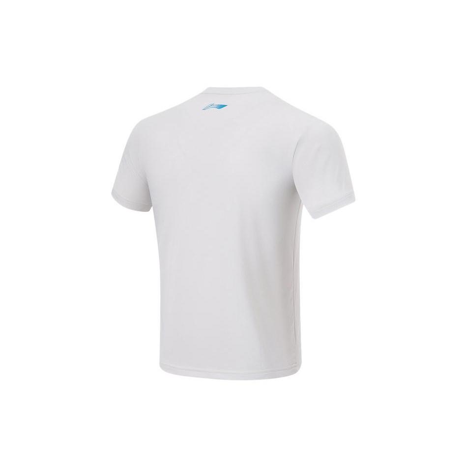 Li-Ning Basketball Attitude Is All Graphic T-shirt 'White Blue' Men's AHST299-10